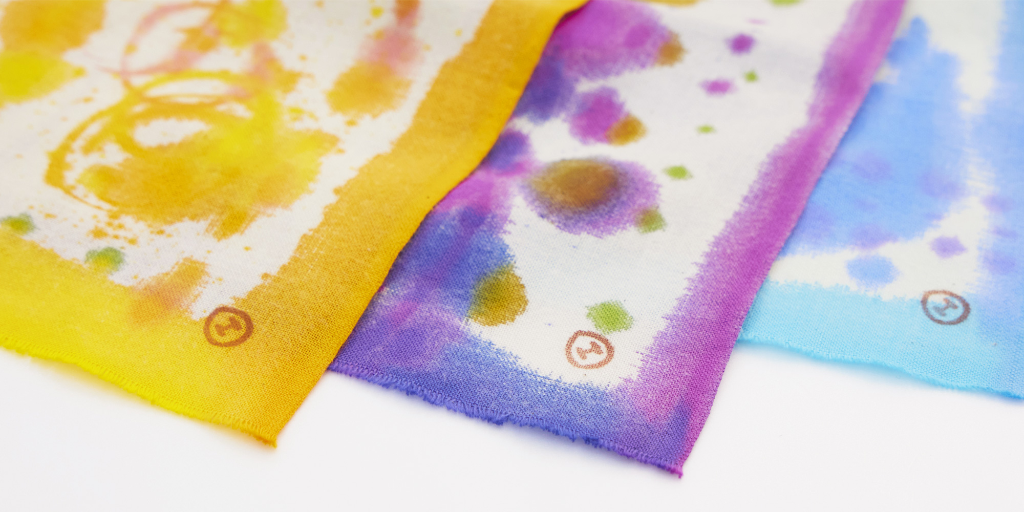 伊勢木綿の手描き染め手ぬぐい